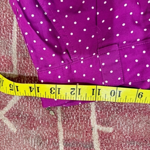 Vintage Gap High Waisted Purple Polka Dot Trouser Shorts Faux Skirt Size 11/12 - Picture 10 of 10